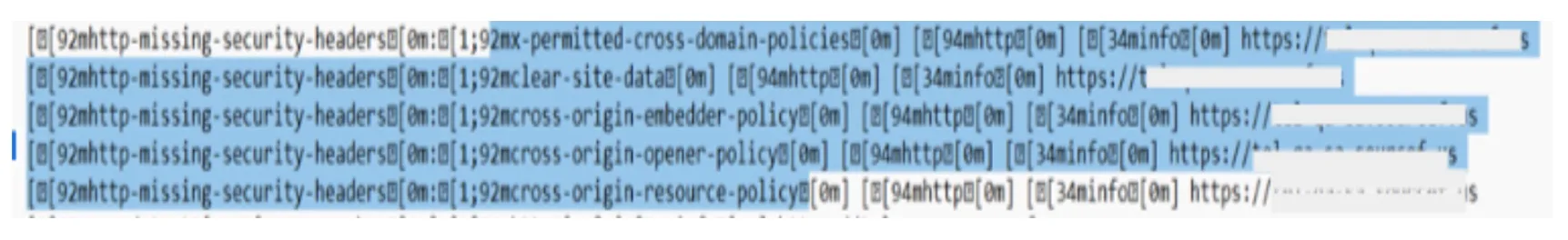 Example of Vulnerability detected